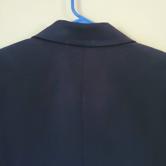 Talbots Womens Blazer Jacket Size 14P Stretch Wool Black Career Academia Office - Picture 5 of 16